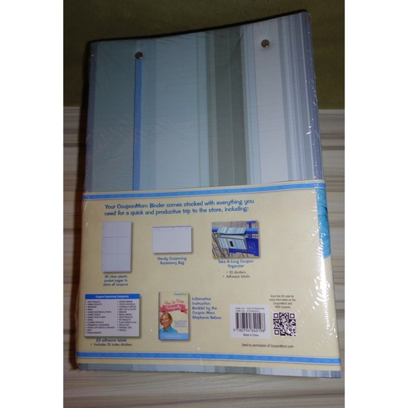 Coupon Mom!  Coupon Binder and EXTRAS Holds 300 Coupons Set NIP - Blue Stripe - Picture 7 of 9